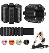 Pilates Wrist and Ankle Weights for Women - [2025 Newly Upgraded] Adjustable Weighted Bangles for...