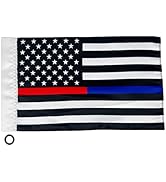 Motorcycle Flag,Thin Blue Red Line American Flag,Double Sided Double Stitched Motorcycle Flag 6X9