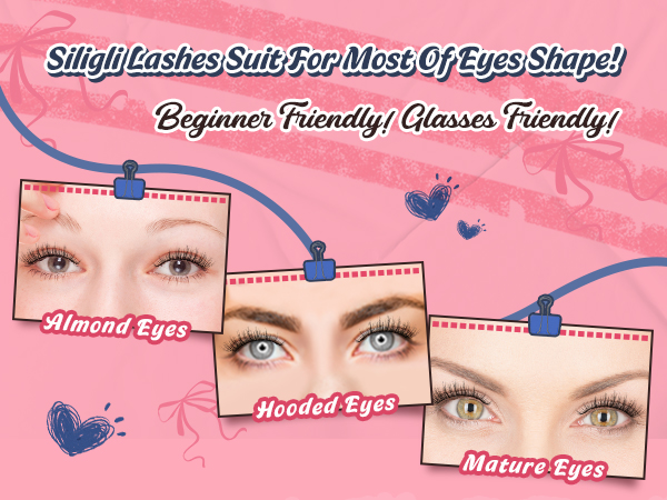 Siligli lashes suit for most of eyes shape