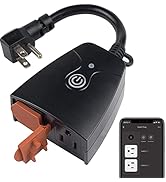 Outdoor Smart WiFi Plug, HBN Heavy Duty Wi-Fi Timer with Two Grounded Outlet, Wireless Remote Con...