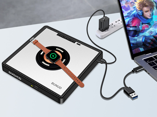 usb dvd burner reader mac fast charging type c usb 3.0 sd tf usb ports