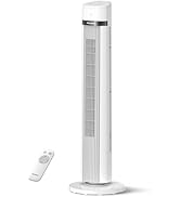 PELONIS 40 inch Bladeless Tower Fan for Bedroom, Standing Fan with Remote Control, 26ft/s, 90° Os...