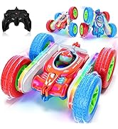 Terucle Remote Control Car, Kids Toys with Shiny Electroplated Finish, RC Cars Stunt Toy with LED...