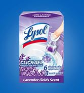 Lysol Click Gel Automatic Toilet Bowl Cleaner, For Cleaning and Refreshing, Lavender Fields, 6 Ap...