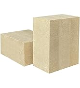 Fire Bricks, Woodstove Firebricks, Size 9? x 4-1/2? x 2-1/2?, 6-Pack, Insulating Fire Bricks, Thi...