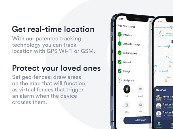 real-time location gps wi-fi gsm technology to track virtual fences with alarm notifications