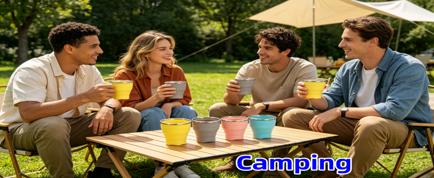 Collapsible cups for Camping