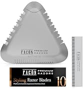 Facón Razor Comb for Hair Cutting - Professional Hair Cutting Comb Kit with 13 Replacement Blades...