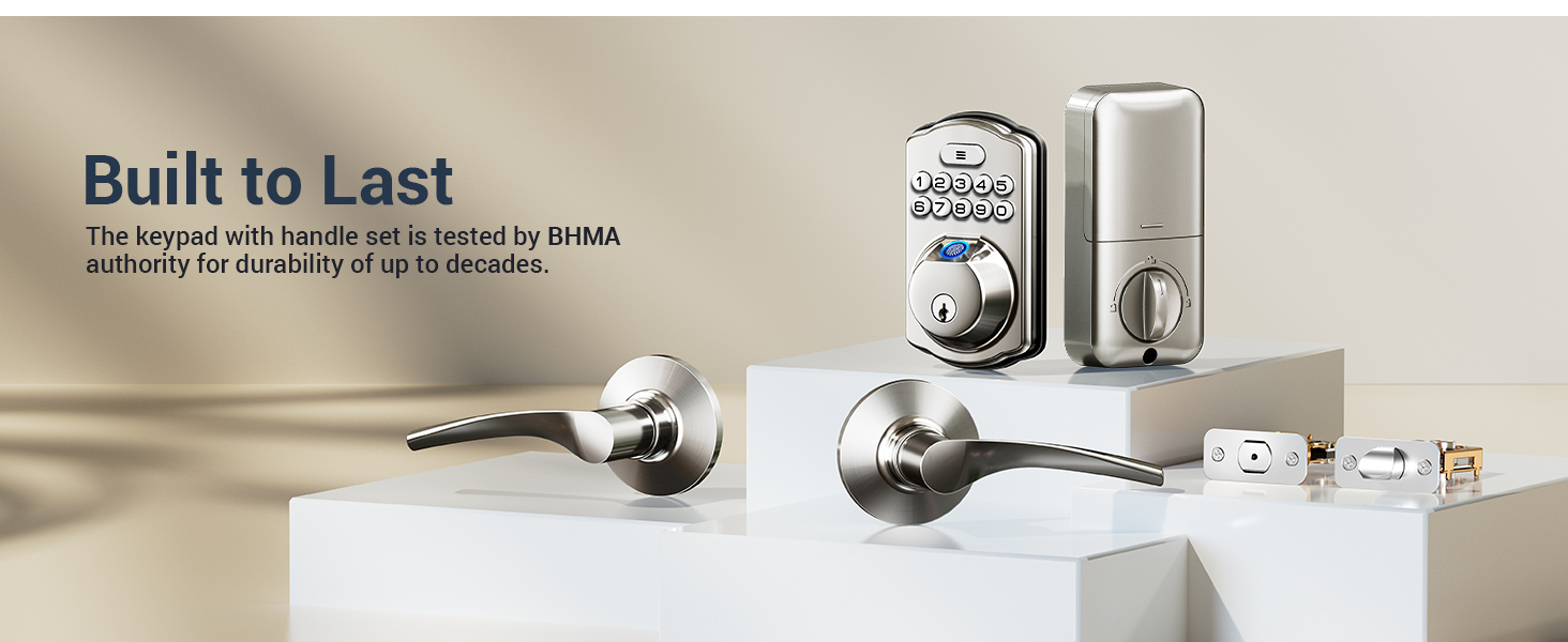 keyless entry door lock deadbolt with handle set