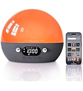 MOMILLA Sunrise Alarm Clock- Bluetooth Speaker with Smart Alarm Clocks for Bedrooms, Alexa &amp; APP ...