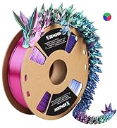 SEMDON Tri-Colors PLA Filament 1.75mm, Christmas Gifts 3D Rainbow Silk PLA Filament,Dimensional A...
