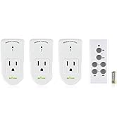 BN-LINK Wireless Remote Control Electrical Outlet Switch for Lights, Fans, Christmas Lights, Smal...