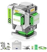 HueparPro Laser Level 3D Self Leveling Green Beam Tiling Laser Tool, 12 Lines Highly Accurate Pro...