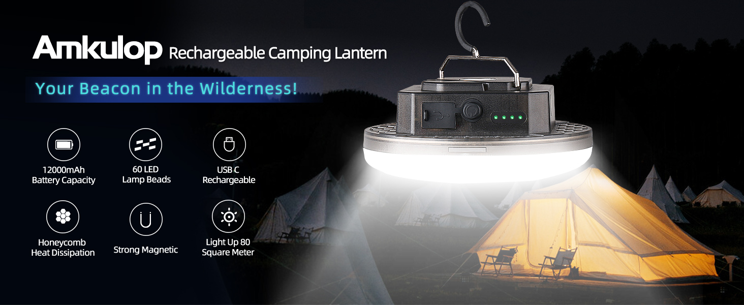 tent light for camping hanging