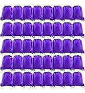 KUUQA 40Pcs Purple Drawstring Backpack Bag Bulk Sack Drawstring Bags Bulk String Bags Storage Bag...