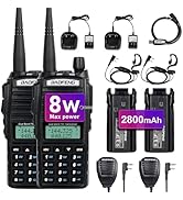 BaoFeng UV-82 High Power BaoFeng Radio Ham Radio Handheld 2 Way Radio Walkie Talkies with Earpiec...