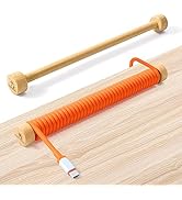 ZIYOU LANG Custom Coiled Cable Winder Rod Bamboo Bar Management with Multifunctional Use for DIY ...