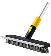Yocada Floor Scrub Brush 55.9" Telescopic Handle 2 in 1 Scrape Brush Stiff Bristle Shower Scrubbe...