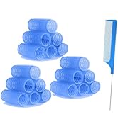 ZMD 18Pcs Self Grip Small Hair Rollers Curlers, Plastic Hair Rollers Heatless Salon Hairdressing ...