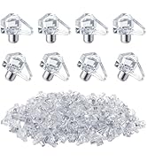 Apipi 100 Pieces Clear Shelf Support Pegs -5 mm Cabinet Shelf Clips,Shelf Holder Pins Bracket Ste...
