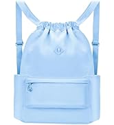 BAVELOE Drawstring Backpack with Wet Pocket Gym Backpack Water-Resistant Cinch String Bag Beach S...
