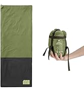Warm Weather Sleeping Bag - Portable, Waterproof, Compact Lightweight, Comfort with Compression S...