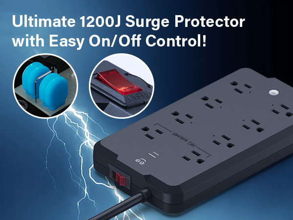 Geeni SW008 1200J Surge Protector