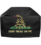 G128 Gadsden Don't Tread on Me Grill Cover | 60 Inch | Hydrophobic Polyester | Gas Grill Cover, W...