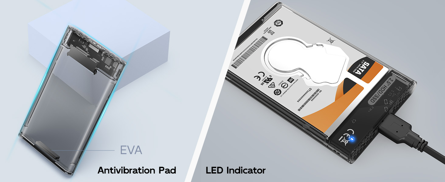 2.5&amp;#34; SATA Hard Drive Enclosure 2.5&amp;#34; inch SATA Hard Drive Enclosure adapter storage case