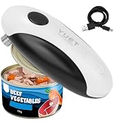 YUET Electric Tin Opener Can Openers Portable One Touch Automatic Rechargeable