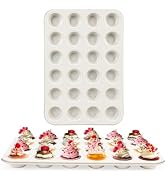 Spmarkt 2-Pack 24-cup Beige Miffin Pan, Non-Stick Cupcake Muffin Tin, Ceramic Coating Safe Baking...