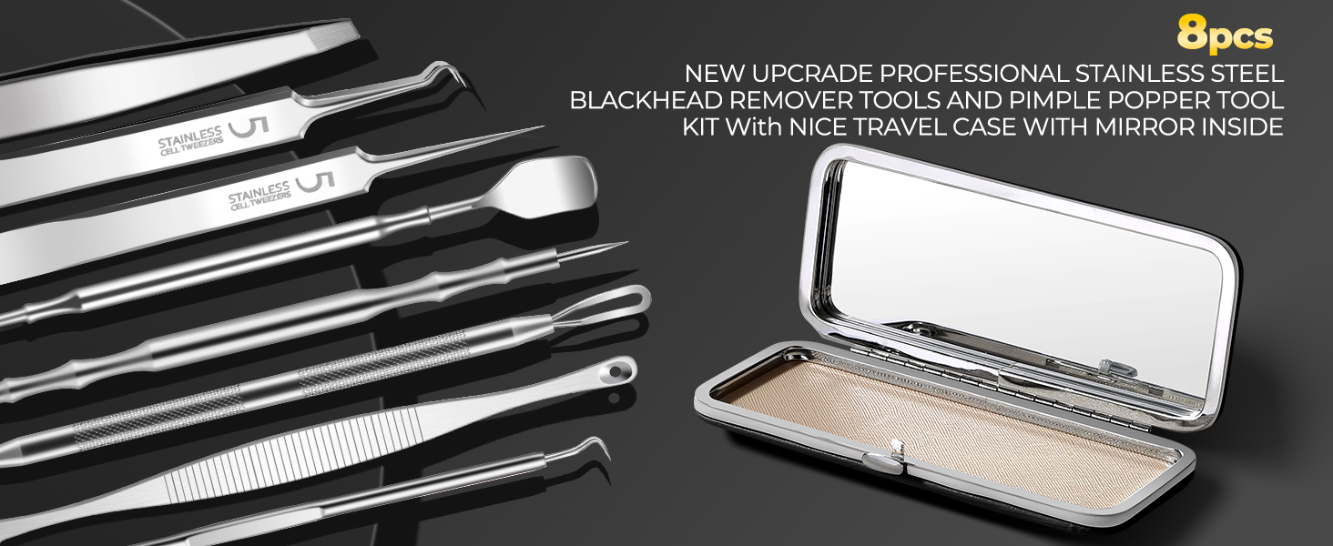 Professional stainless steel blackhead remover tools 
