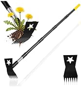 BlumeTrec Weed Puller Tool with Long Handle 68", 2-in-1 Manual Weeds Remover, Heavy Duty Weed Rak...