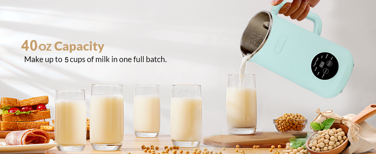 40 OZ Large Capacity Automatic Soy Milk Maker