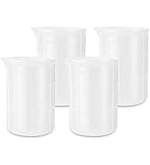 Gartful 300ml Mixing Cups for Epoxy Resin, 4PCS Extra Large Silicone Measuring Cups, Reusable, Du...