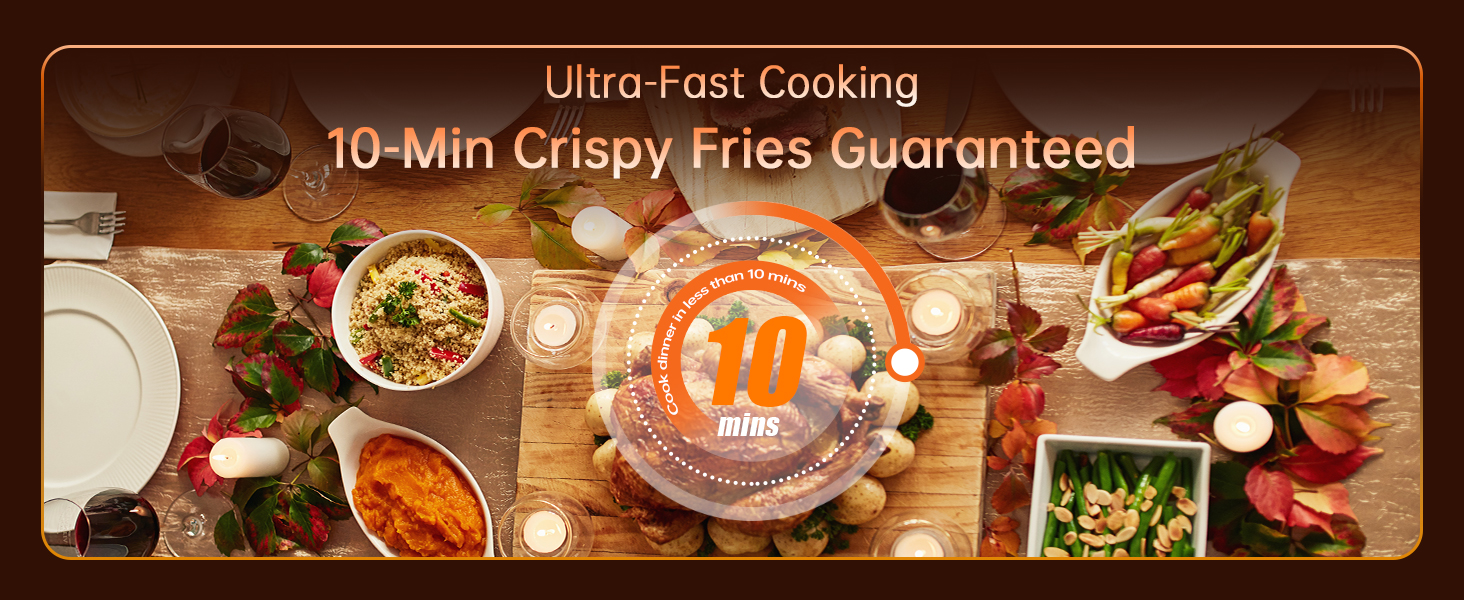 AIR FRYER small compact mini healthy oil free DISHWASHER SAFE