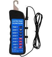 Electric Fence Voltage Tester, 7KV Fence Tester 8 Neon Indicator Lights/Fence Tester for Farms Fa...