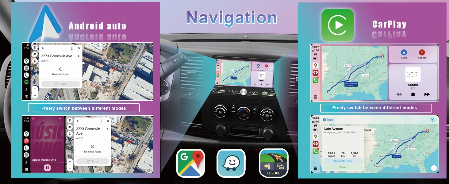 Apple Carplay &amp; Android Auto &amp; Online GPS Navigation