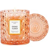 Chloefu LAN Orange Blossom Candle, Natural Soy Scented Candles for Stress Relief, Holiday Candle ...