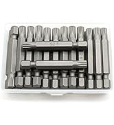 TEMO 25 pc M6 Spline 12 point 2 Inch Screwdriver Insert Bits