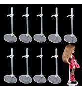 BieFuDan 10Pcs Adjustable Doll Stands Display Holders, Action Figure Stand Toy Doll Accessories, ...