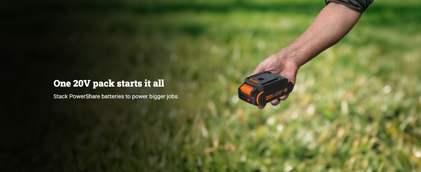 One 20V pack starts it all