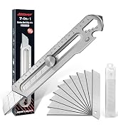 BECOWIN 7-In-1 Mutipurpose Utility Knife, Stainless Steel Retractable Box Cutter, Heavy Duty Snap...