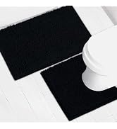AINAHYVA Bathroom Rugs Chenille Bath mat 2 Piece Set, Super Absorbent, Strong PVC Non Slip Backin...