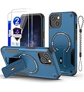 for iPhone 13/iPhone 14 case[Compatible with MagSafe][with 2 * 9H Tempered Glass Screen Protector...