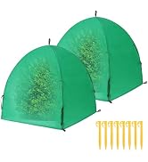 Homiton 2 Pack Winter Plant Covers Freeze Protection, Shrub Covers Warm Plant Tents for Winter, F...