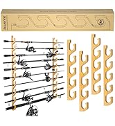 PLUSINNO WH5 Horizontal Fishing Rod/Pole Holders for Garage, Wall or Ceiling Mounted Fishing Rod ...