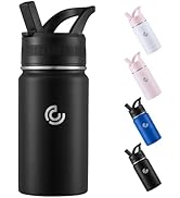 COKTIK Kids Water Bottle,14oz Stainless Steel Insulated Water Tumbler Leak-Proof,School Water Mug...