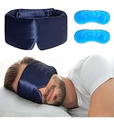 ICooBreeze Cooling Sleep Mask with Gel Pad for Cooling Heated Treatment, Cooling Eye Masks for Pu...