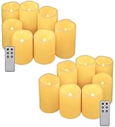 Aignis 14pcs Flameless LED Candles Battery Operated with Remote Timer, Outdoor Indoor Waterproof,...